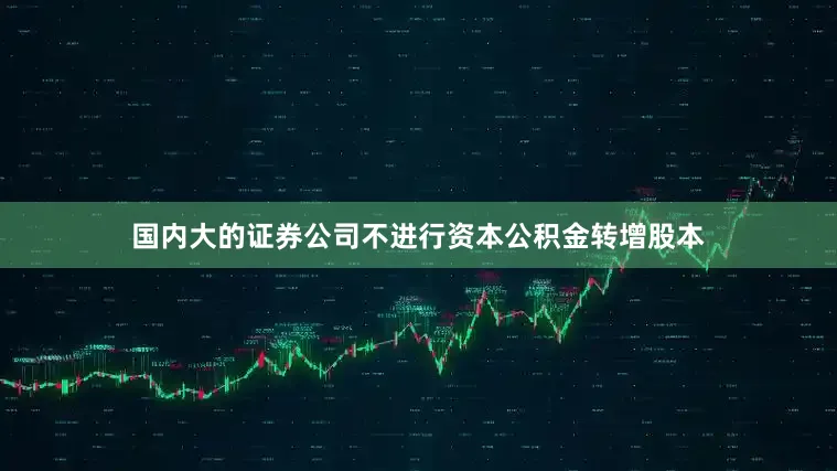 国内大的证券公司不进行资本公积金转增股本